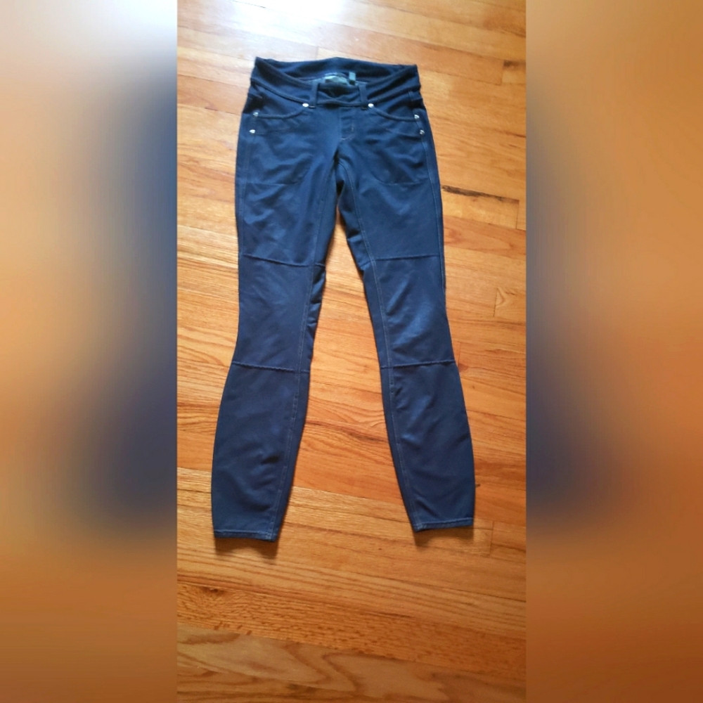 Athleta Jegging Pant Womens Size XXSP Black Skinny Pull On Pockets Stretch